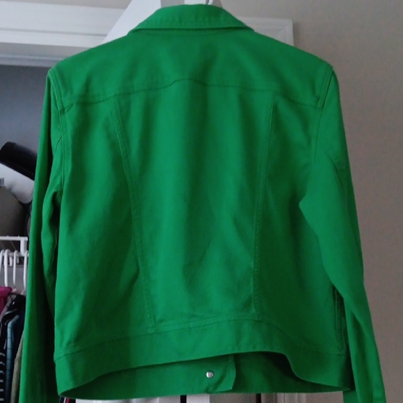 Ralph Lauren Green Jean Jacket  Cropped Tailored Fit - Picture 5 of 12